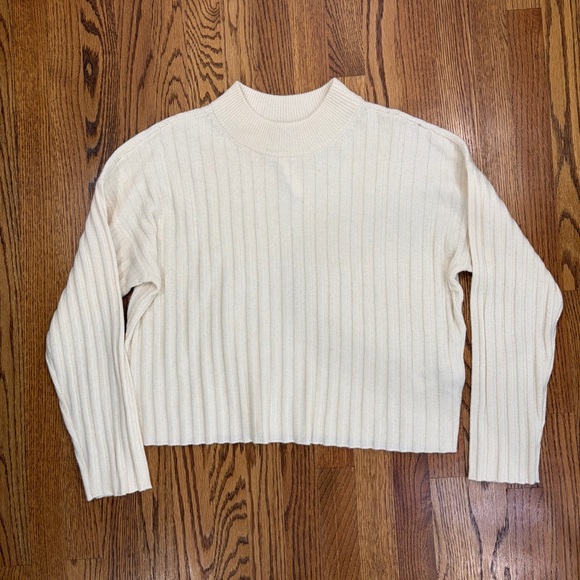 Madewell Sweaters - NWT Madewell Ivory Ribbed Sweater